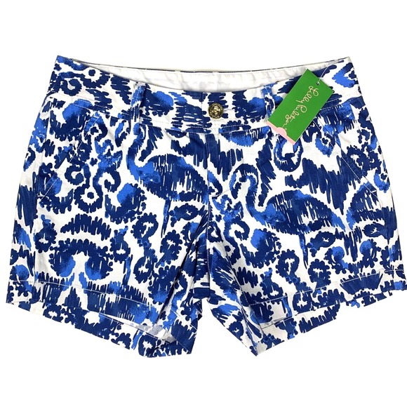 Lilly Pulitzer Pants - NWT Lilly Pulitzer Callahan 5" Inseam Shorts sz 0 Beach Bathers Ikat Flamingos